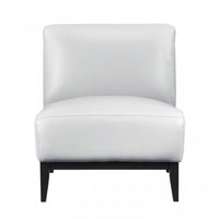  Fauteuil D'appoint Murdock En Cuir Argente