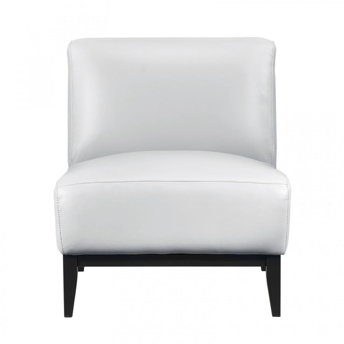 Fauteuil D'appoint Murdock En Cuir Argente