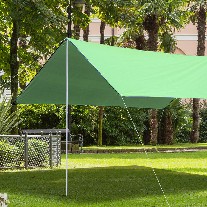 Outsunny Poteau De Support D'ombrage De Voile De Soleil Support Reglable En Hauteur