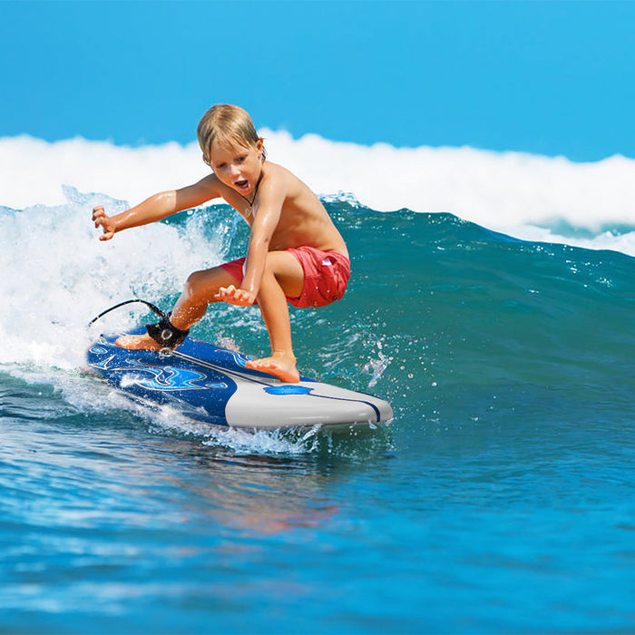 Costway – Planche De Surf De 6’’ A 3 Derives & Leash Pour Enfants, Adultes