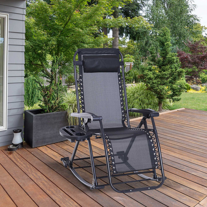 Fauteuil Inclinable Ajustable 2 En 2 Outsunny Noir