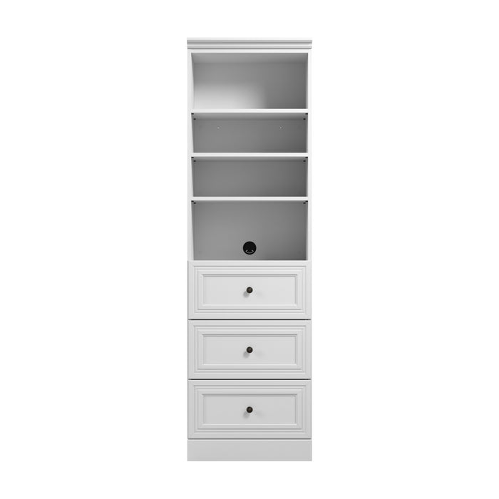 Organisateur de garde-robe Versatile de Bestar de 25 po (L) avec tiroirs - blanc