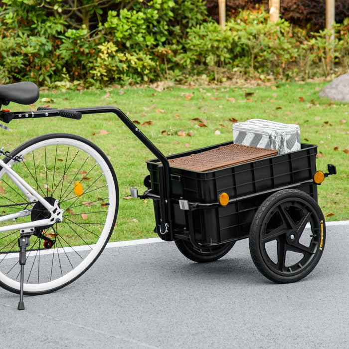 Aosom Remorque De Velo Multifonction Avec Roues De 16 Pouces, Gris