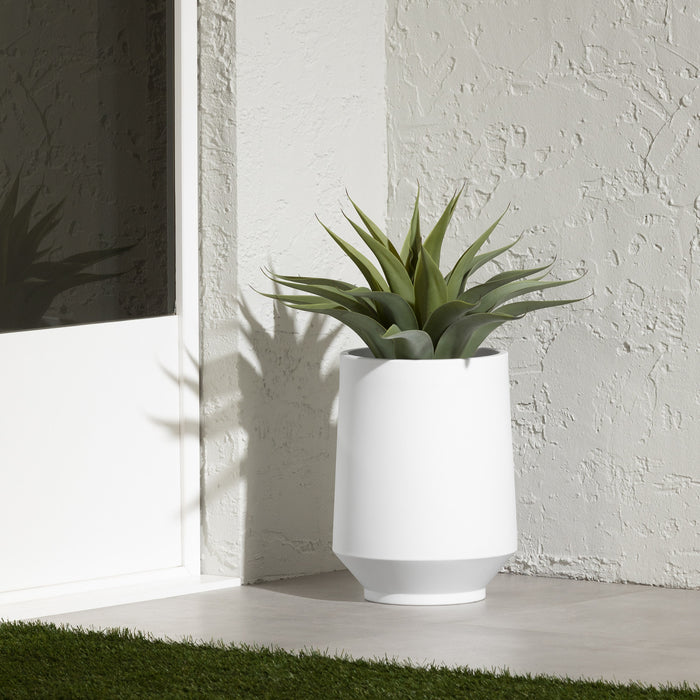 Cache-pot Dalya 16 po - blanc