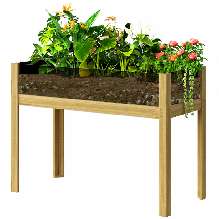 Outsunny Jardiniere surelevee d'exterieur en bois 43,3\" x 19,7\" x 31,5\"