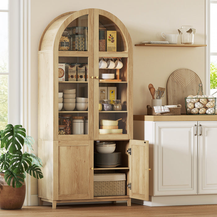HOMCOM Buffet avec Arche, Meuble Haut de Rangement de Cuisine 71\"