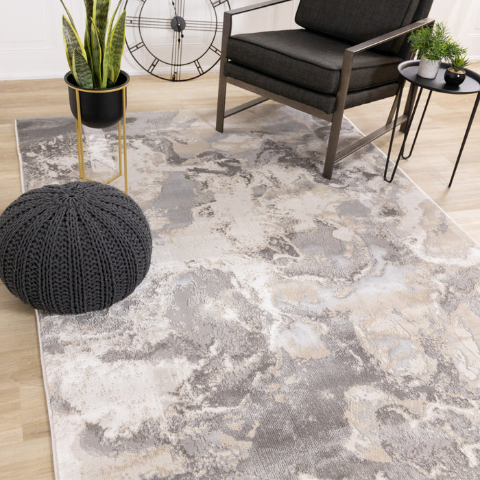 Carpette London à motif d’océan ondulé - 7 pi 10 po x 10 pi 6 po