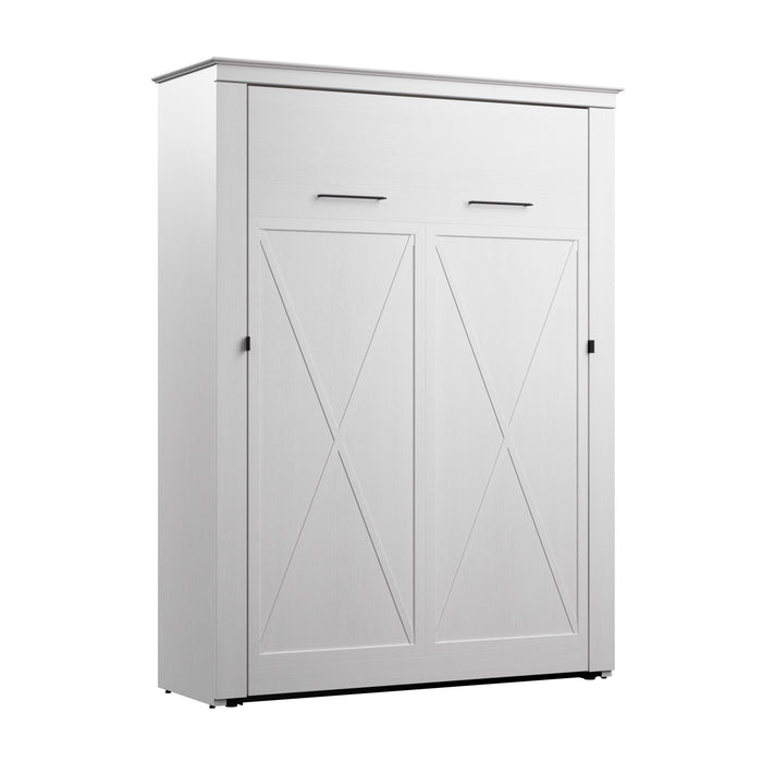 Lit double escamotable Key West de Bestar de 63 po (L) - blanc chêne solide