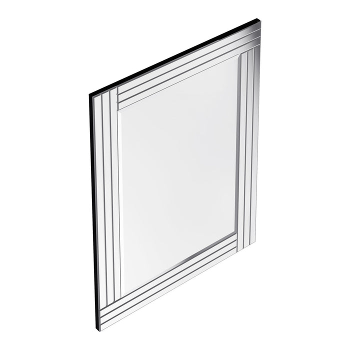 Foundry Miroir Rectangulaire Tout en Verre de 30 Pouces Chrome