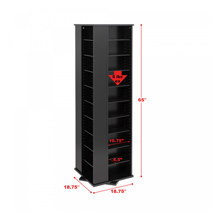 Etagere Multimedia A 36 Tablettes Reglables – Noir