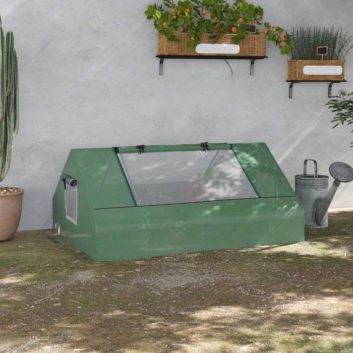 Outsunny 71\" X 55\" X 32\" Mini Serre Chaude Portable Pour Plantes