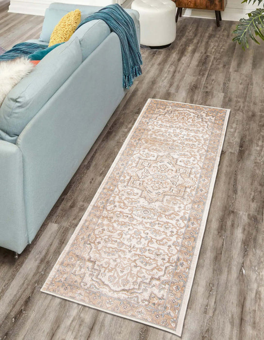 Carpette longue Stassie ivoire - 2 pi 8 po x 8 pi 2 po  