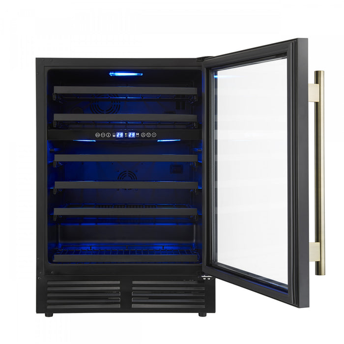 Refroidisseur a vin Bacchino de 24\",noir, capacite de 51 bouteilles,encastrable ou autonome-FWCDR6634-24BLK