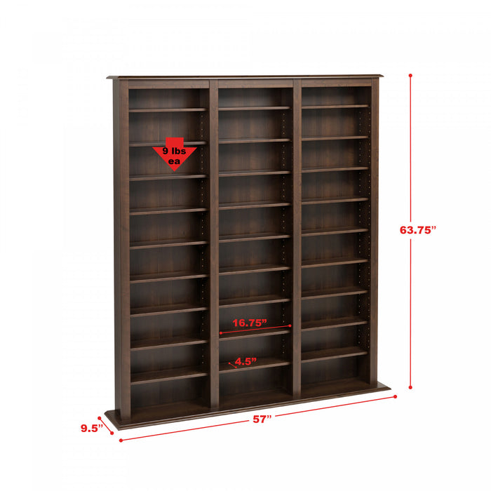 Etagere Multimedia A 27 Tablettes Reglables – Espresso