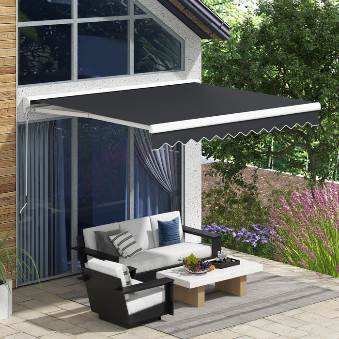 Outsunny Auvent Retractable Motorise 10' X 8' Avec Telecommande