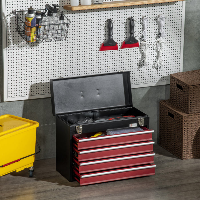 Durhand Boite A Outils En Metal Organisateur De Coffre Avec Tiroirs