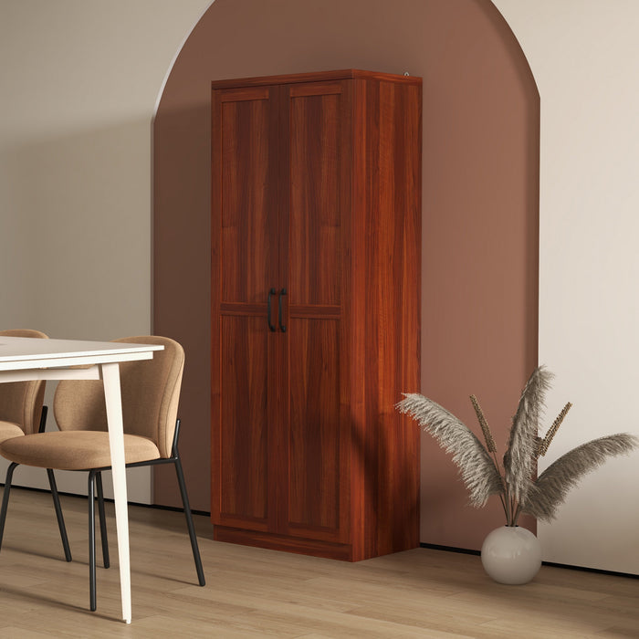 HOMCOM Armoire de rangement pour garde-manger avec portes et etageres