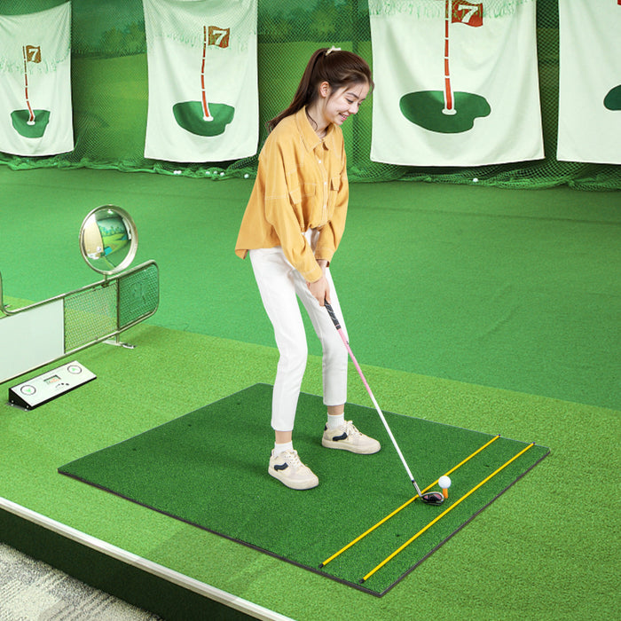 Costway 5 X 4 Ft Golf Hitting Mat Artificiel Interieur Exterieur Turf Golf Training Mat 32 Mm