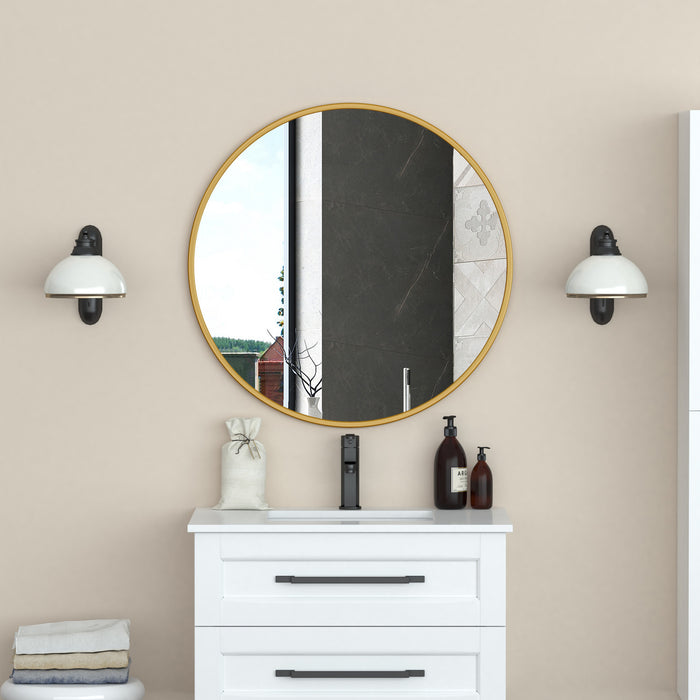 Miroir Halpert de 32 po doré