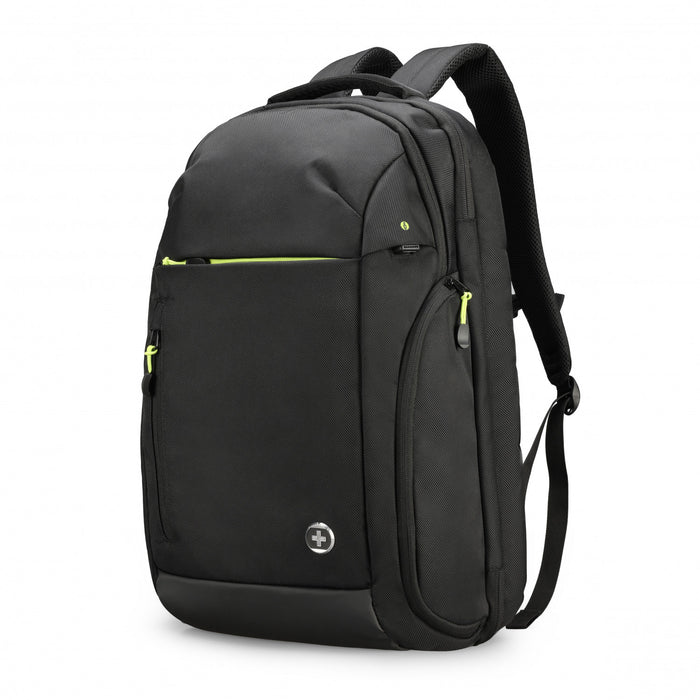 Sac a dos Swissdigital Java – Ordinateur portable 17\", chargement USB, protection RFID, capacite extra-large, anti-vol, SDD Finder