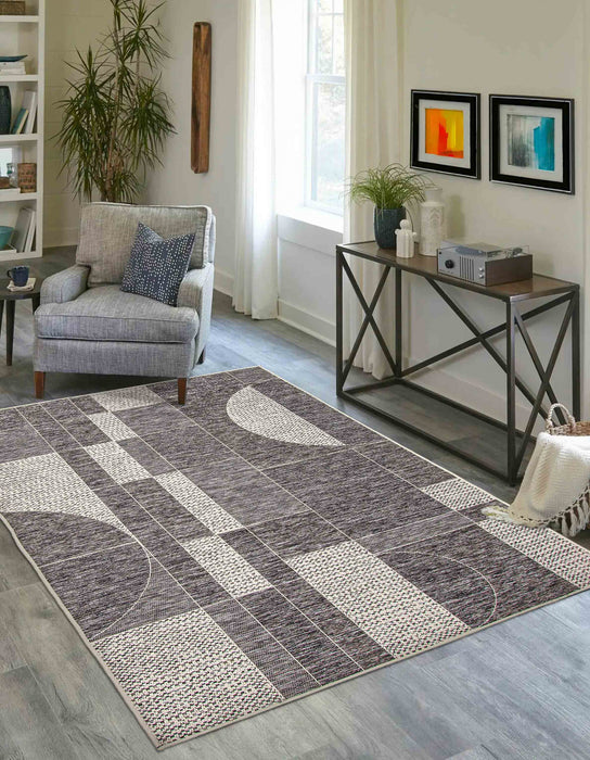 Carpette Bodhi grise - 5 pi 0 po x 8 pi 0 po