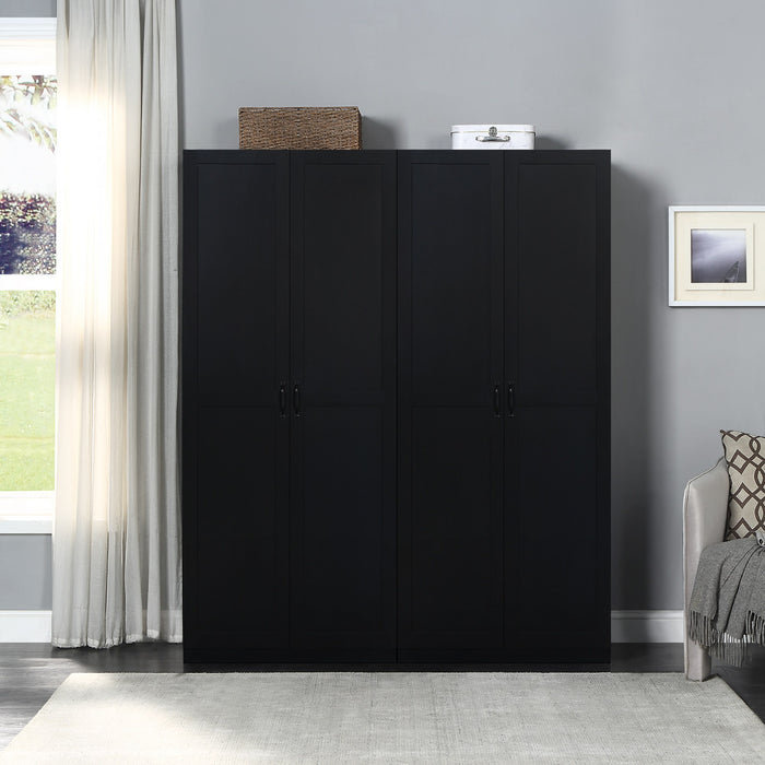 Armoire moderne Hopkins 2 pieces en noir