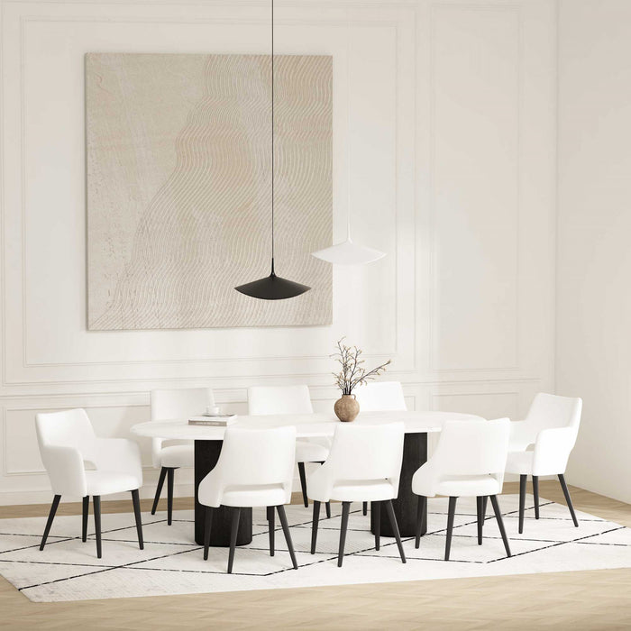 Ensemble de 8 chaises de salle a manger Tremont Modern en blanc