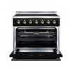 Forno Galiano 36 Inch Freestanding Electric range, 5 radiant burners, 5.36 cu.ft., Black - FFSEL6083-36BLK Electric Range | Cuisiniere electrique Galiano de 36 po, 5 foyers radiants, 5,36 pi³, noir – FFSEL6083-36BLK