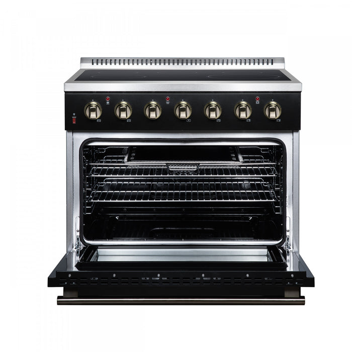 Cuisiniere electrique Galiano de 36 po, 5 foyers radiants, 5,36 pi³, noir – FFSEL6083-36BLK