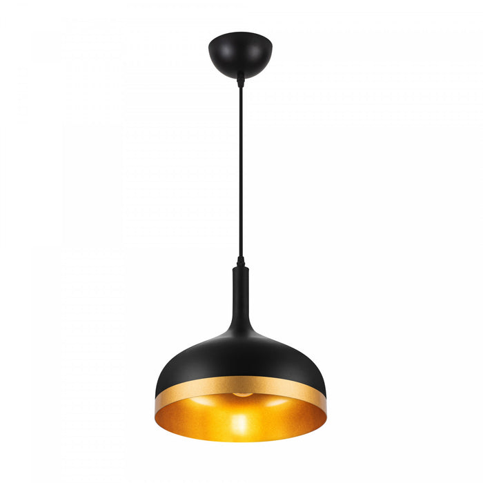 Luminaire suspendu de la collection Dash de 12 po - noir et doré