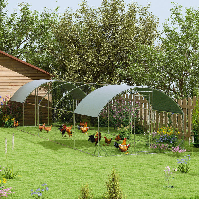 Grand Poulailler Metallique Galvanise 280 × 950 × 195 cm