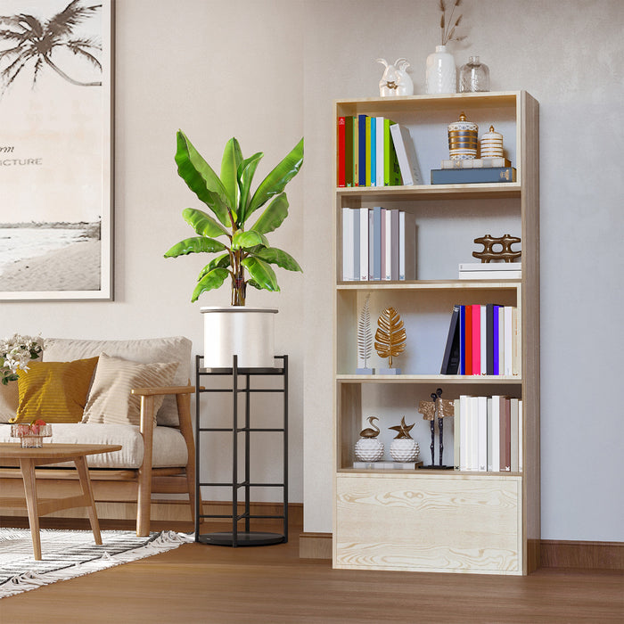 HOMCOM Etagere Tournante 360° Multifonction Robust Blanc Chene