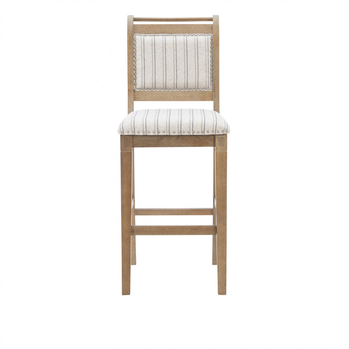 Tabouret bar Emmy en tissu - gris