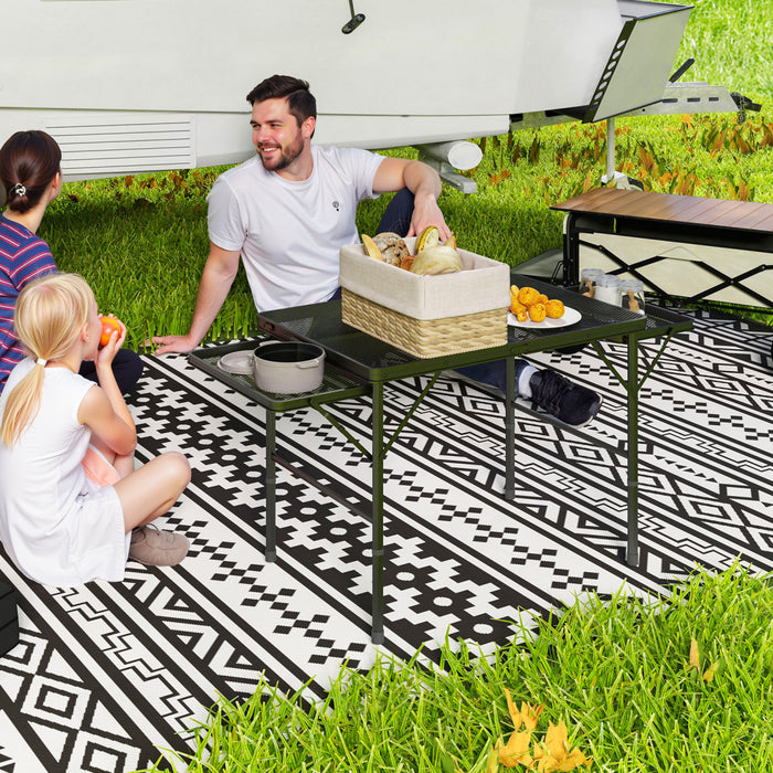 Outsunny Table De Camping Pliante De 4.5pi, Reglable En Hauteur