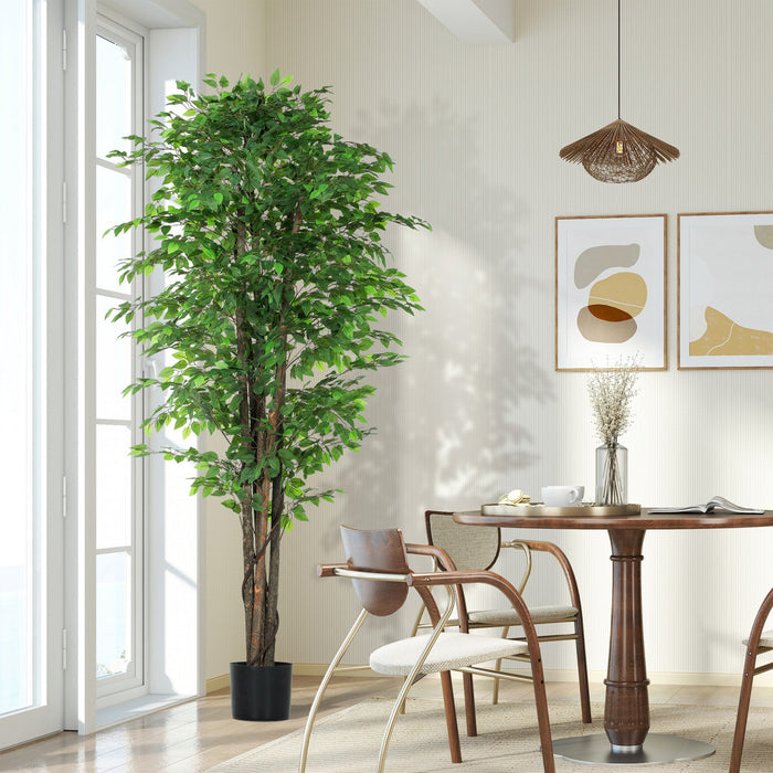 HOMCOM Arbre artificiel de 8pi, pour decoration de maison ou de bureau