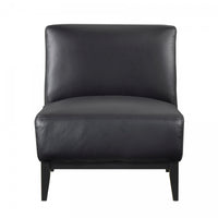  Fauteuil D'appoint Murdock En Cuir Noir