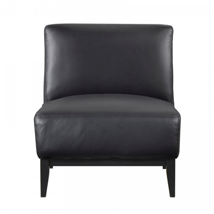 Fauteuil D'appoint Murdock En Cuir Noir