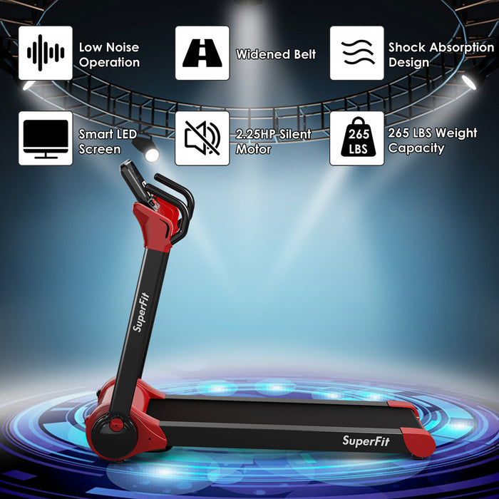 Tapis De Course Pliable 2,25cv Superfit Avec Haut-parleur Bluetooth
