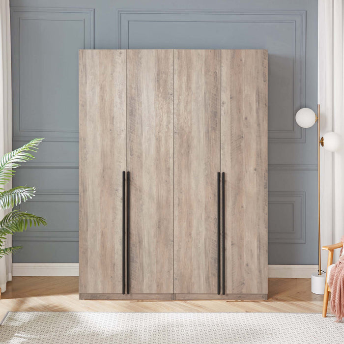 Armoire Lee Modern 32\" en gris rustique - Lot de 2