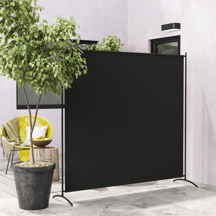 Outsunny Ecran De Confidentialite A Panneau Unique Uv30+, Noir
