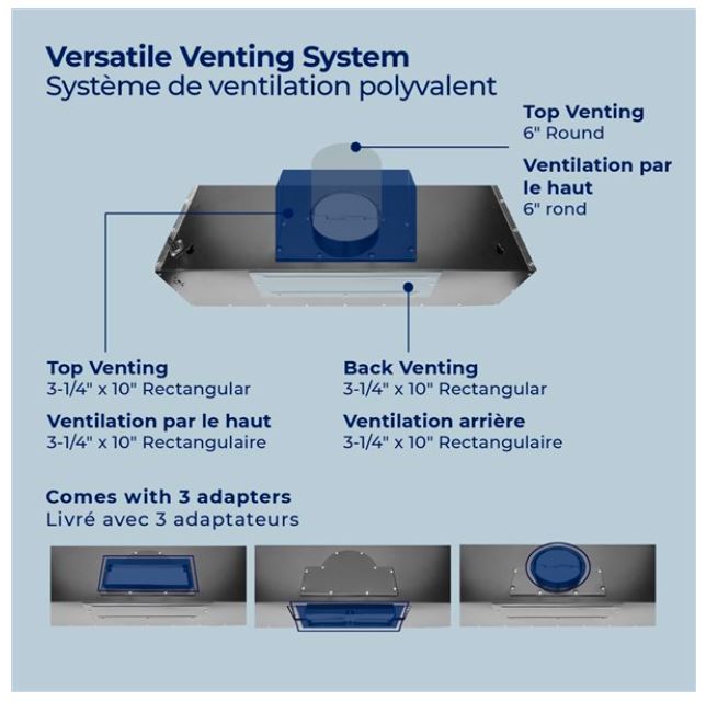 Hotte de cuisinière sous l'armoire Hauslane de 30 po en acier inoxydable - UC-PS18SS-30