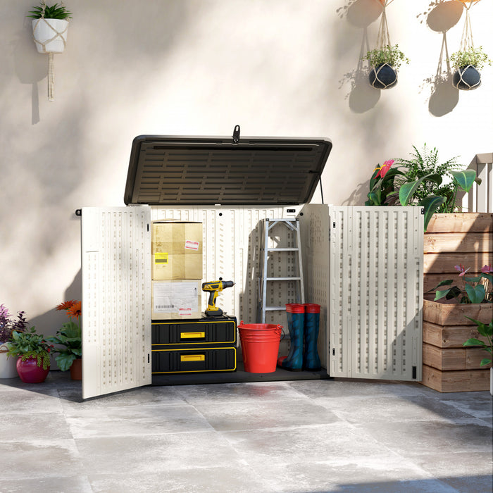 Outsunny Armoire De Rangement De 185 Gallons Avec Et Portes Verrouillables
