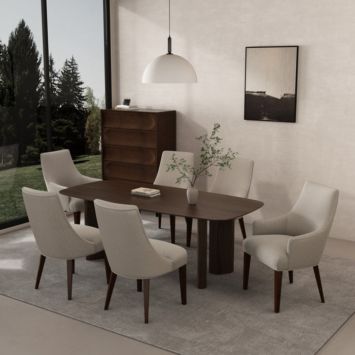Ensemble de 6 chaises de salle a manger Beever Modern en taupe