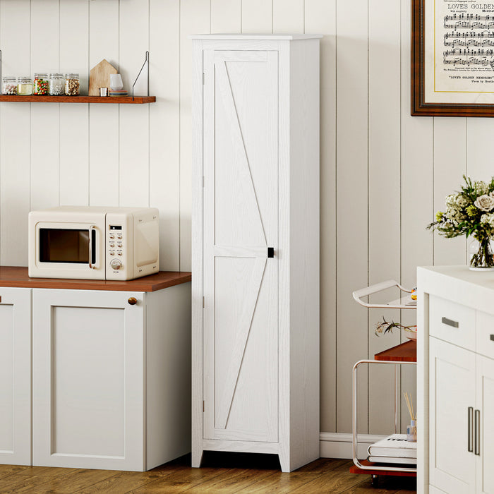 HOMCOM Garde-manger de cuisine 67 po, armoire de rangement, blanc