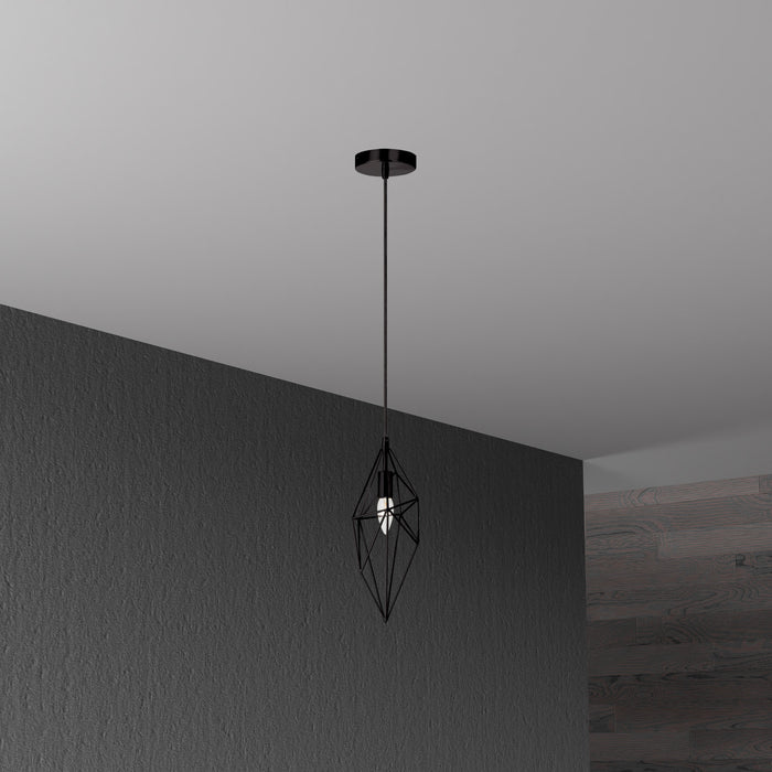 Luminaire suspendu Stalactite de Dainolite avec fini noir et 1 ampoule