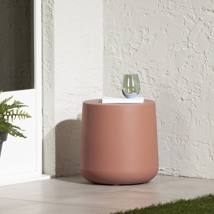 Table de fauteuil ronde Dalya pour la terrasse - Terra Cotta