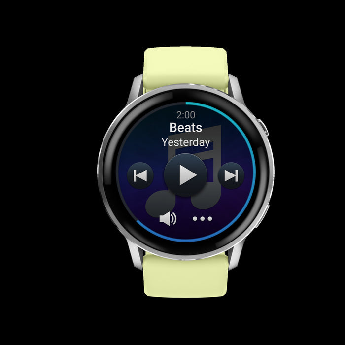 Montre intelligente Garmin Venu 4 45 mm Argent Citron Vibrant - Suivi d'affichage, Ecran AMOLED, GPS multi-bande, Coach Garmin, Personnalisation, Splits multi-sport