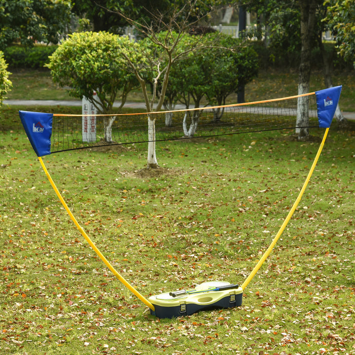 Homcom Ensemble De Filets De Badminton Portables