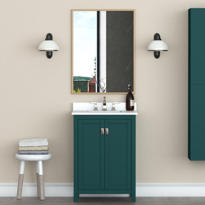 Miroir Border de 32 po doré
