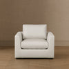 Cleo Contemporary Upholstered Accent Chair in Cream | Fauteuil d’appoint contemporain Cleo en tissu creme
